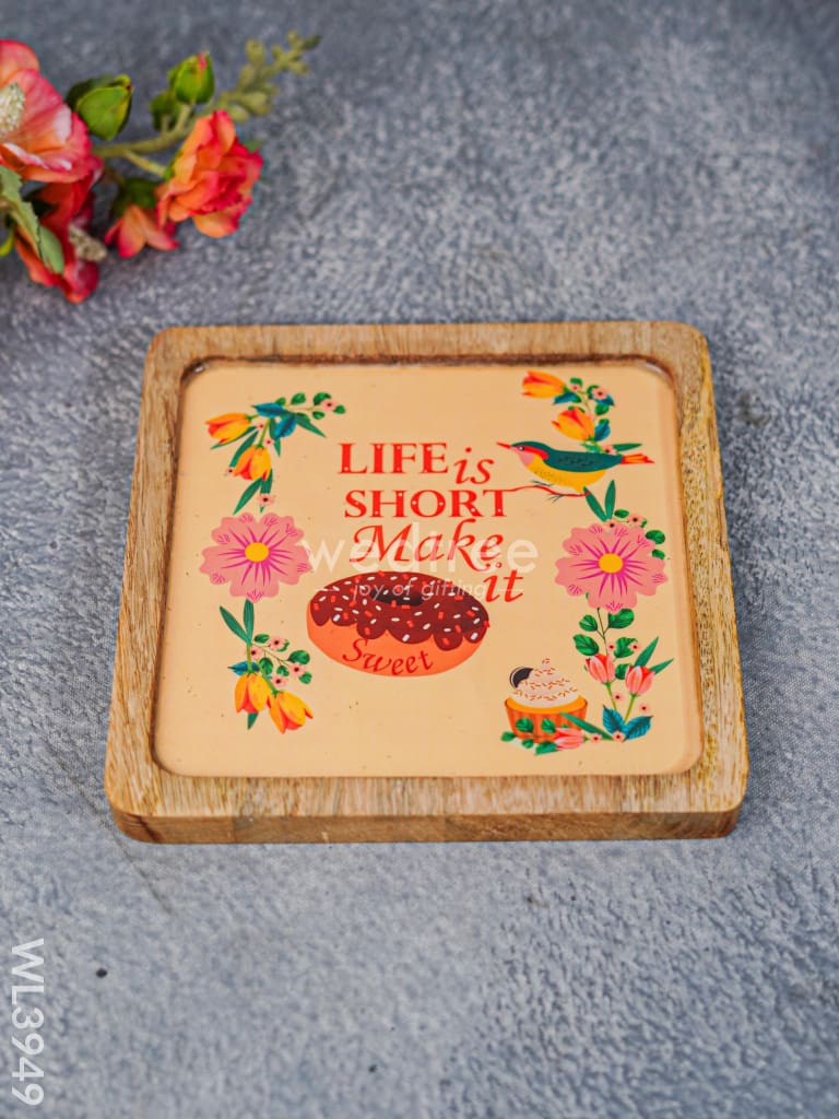 Digital Printed Wooden Square Platter - Wl3949 Trays