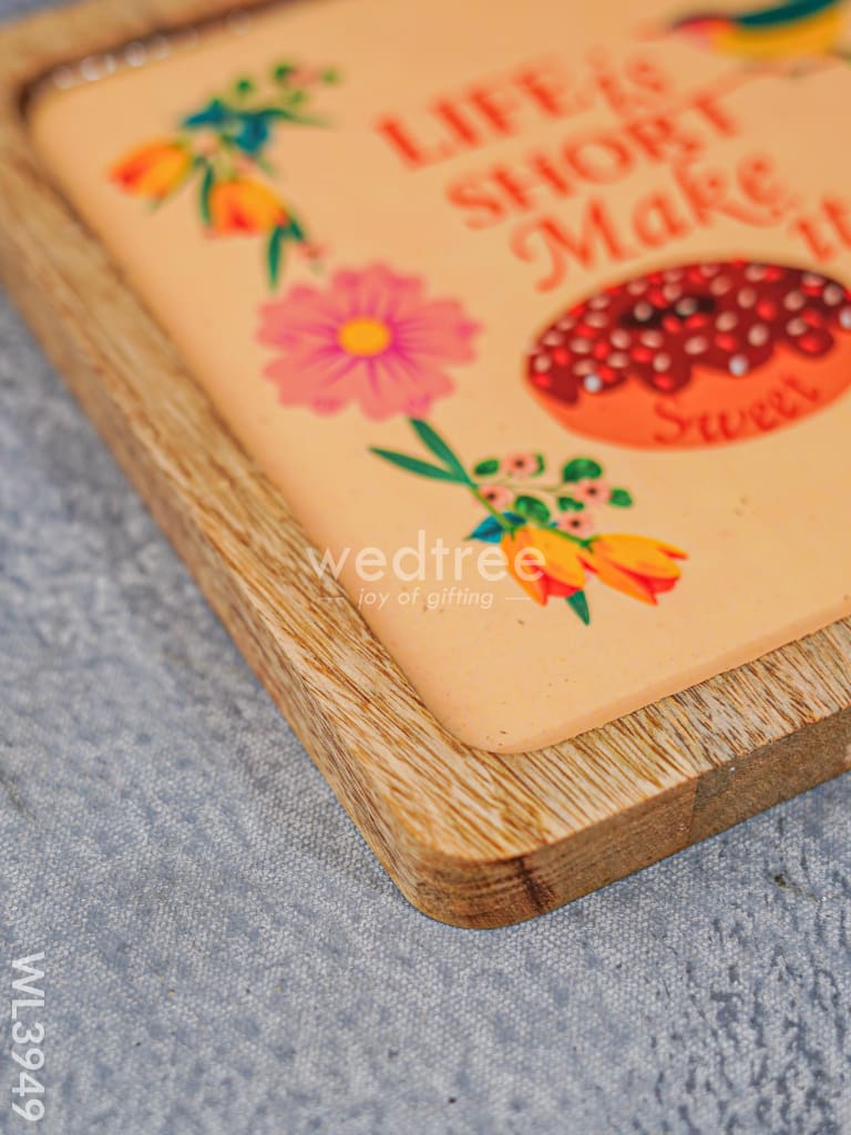 Digital Printed Wooden Square Platter - Wl3949 Trays