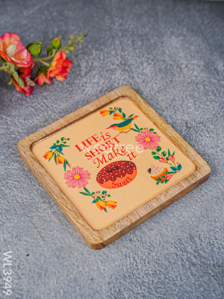 Digital Printed Wooden Square Platter - Wl3949 Trays