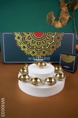 Diya Pack 10 - Brass Kubera Set Of Wh0033 Karthigai Deepam Packs