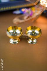 Diya Pack 3 - Brass Flower Set Of 2 Wh0026 Karthigai Deepam Packs