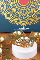 Diya Pack 4 - Brass Decorative Set Of 10 Wh0027 Karthigai Deepam Packs