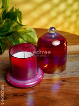 Domed Glass Scented Soy Wax Jar (Metallic) - Wl0504 Candles And Votives