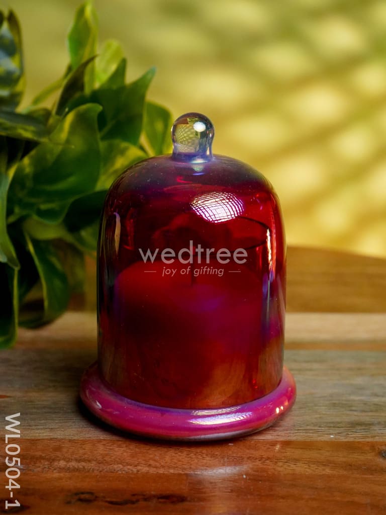 Domed Glass Scented Soy Wax Jar (Metallic) - Wl0504 Candles And Votives