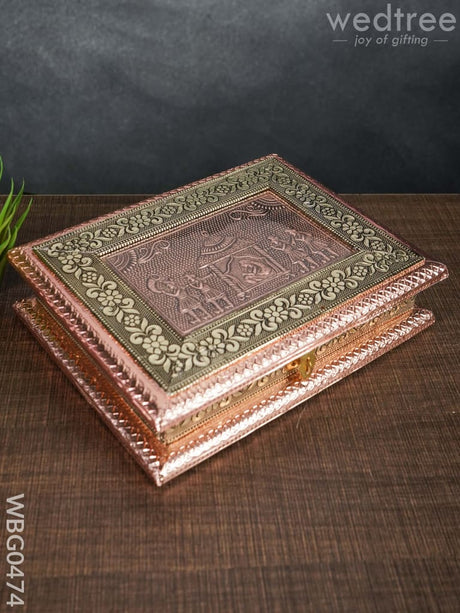 Dry Fruit Box - Copper Embossed Palanquin Wbg0474