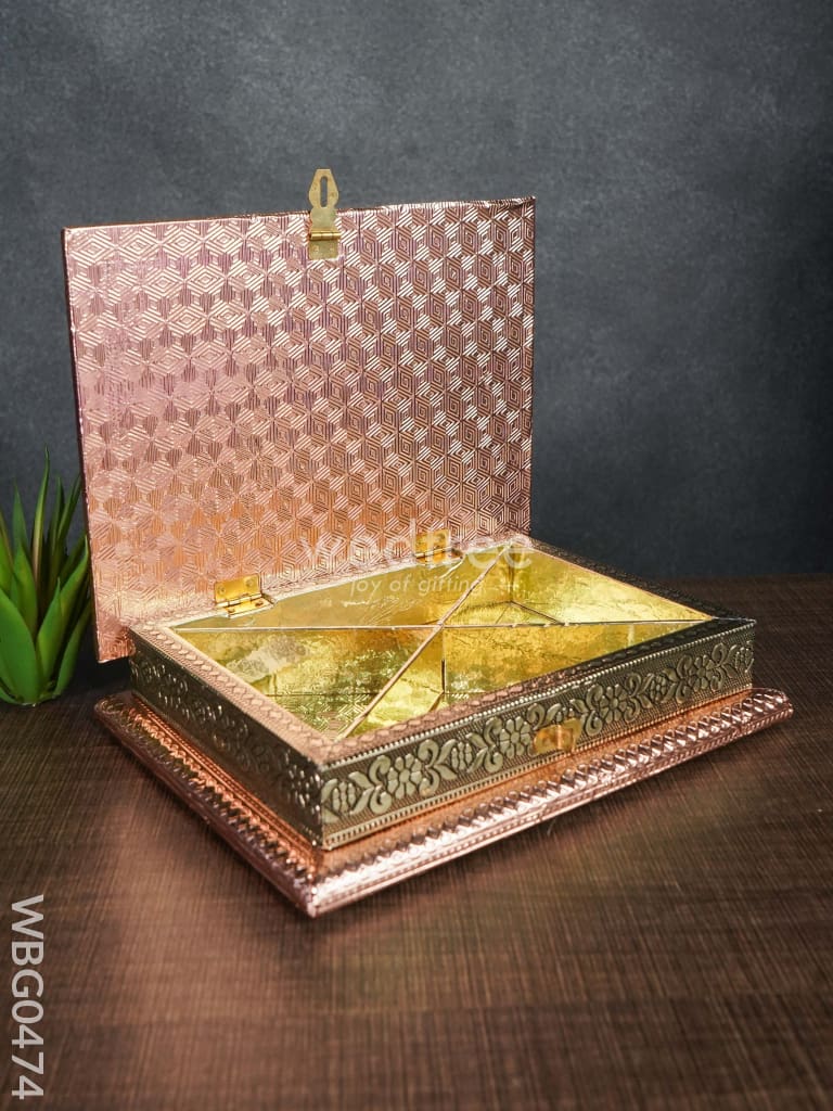 Dry Fruit Box - Copper Embossed Palanquin Wbg0474