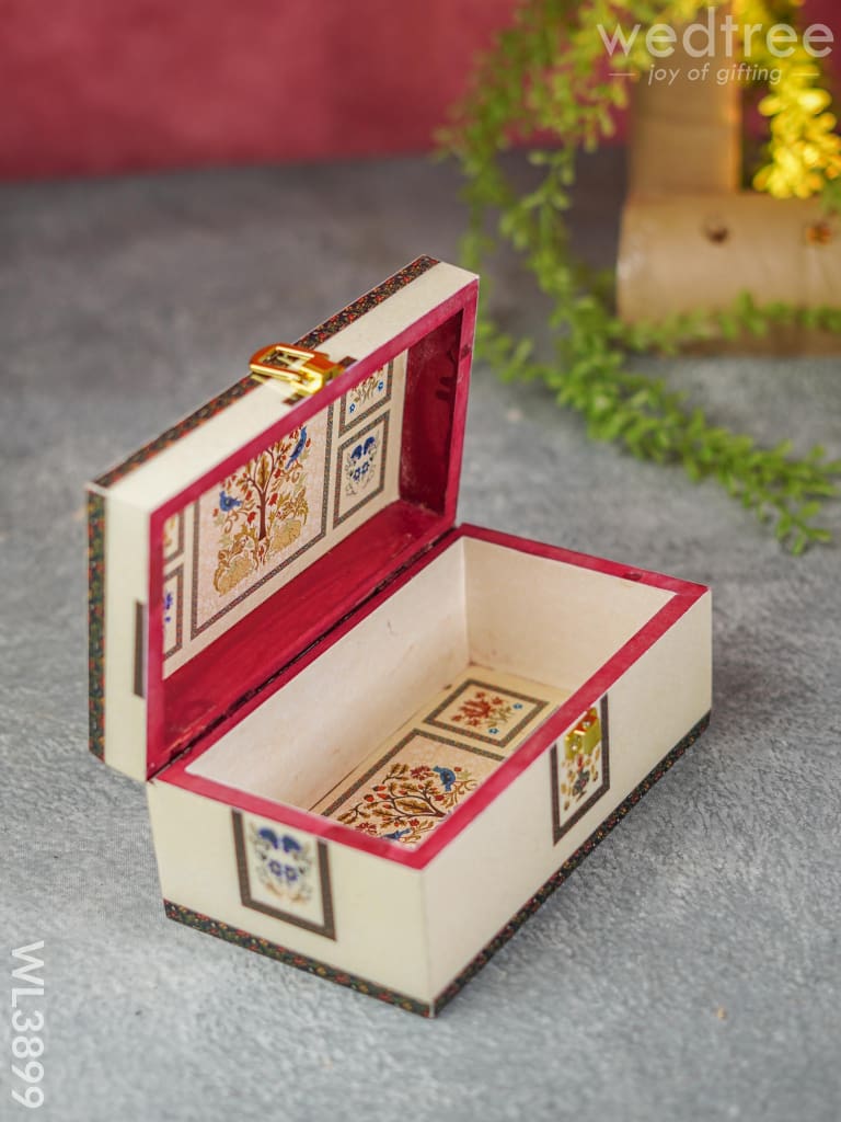 Dry Fruit Box With Peacock And Tree - Wl3899