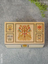 Dry Fruit Box With Peacock And Tree - Wl3899