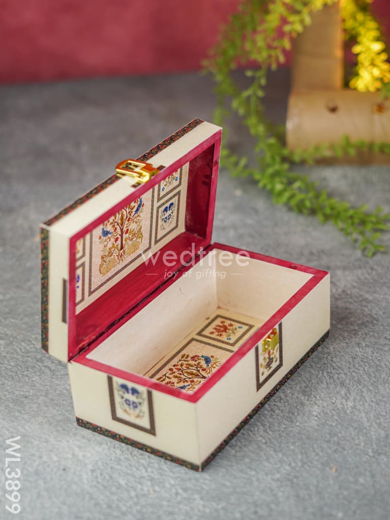 Dry Fruit Box With Peacock And Tree - Wl3899