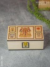 Dry Fruit Box With Peacock And Tree - Wl3899