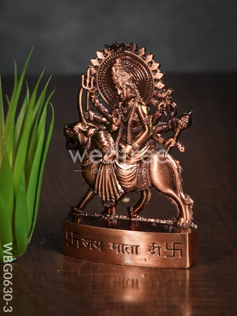 Durga Murthi Big - Copper Antique Finish Wbg0630-3 Divine Figurines