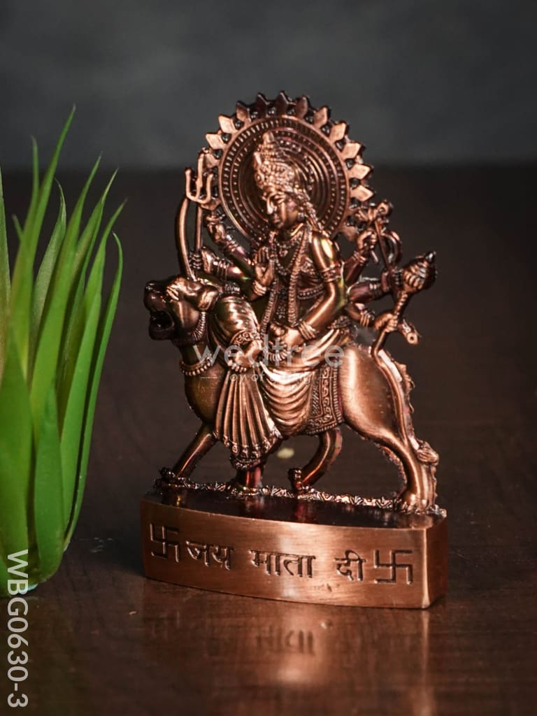 Durga Murthi Big - Copper Antique Finish Wbg0630-3 Divine Figurines