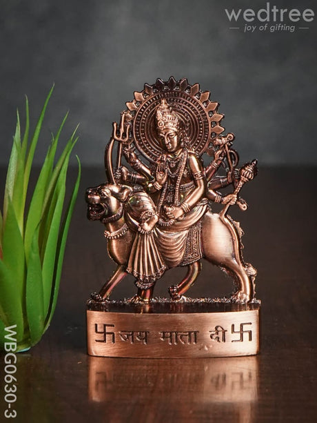 Durga Murthi Big - Copper Antique Finish Wbg0630-3 Divine Figurines