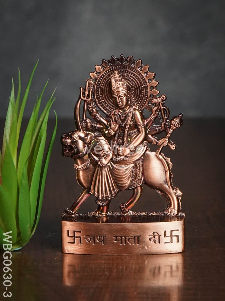 Durga Murthi Big - Copper Antique Finish Wbg0630-3 Divine Figurines