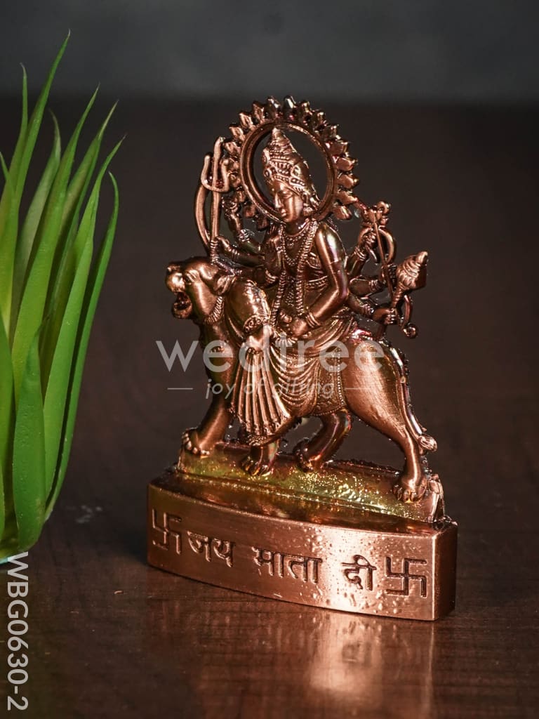 Durga Murthi Medium - Copper Antique Finish Wbg0630-2 Divine Figurines