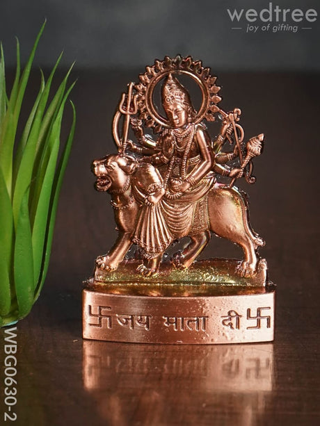 Durga Murthi Medium - Copper Antique Finish Wbg0630-2 Divine Figurines