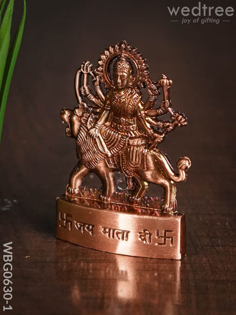 Durga Murthi Small - Copper Antique Finish Wbg0630-1 Divine Figurines