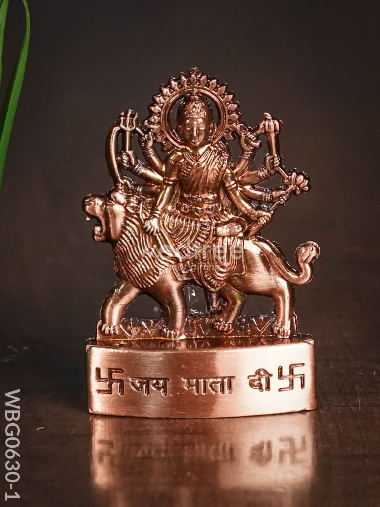 Durga Murthi Small - Copper Antique Finish Wbg0630-1 Divine Figurines