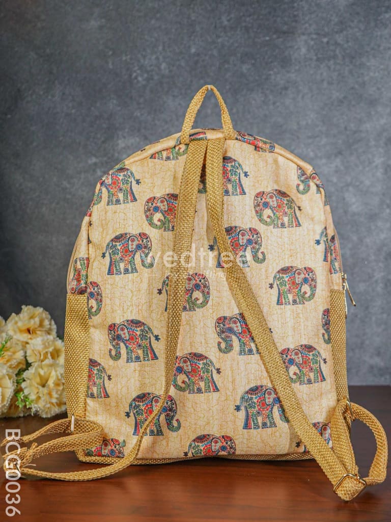 Eco-Friendly Backpack With Jute Strap - Bcg0036 Branding