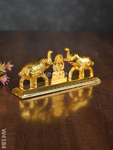 Elephant Double Kumkum Holder With Ganesha - W4184 Holders