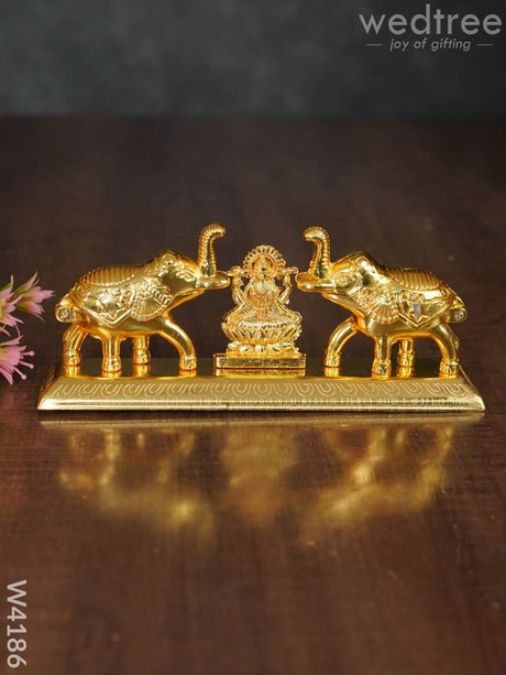 Elephant Double Kumkum Holder With Lakshmi - W4186 Holders