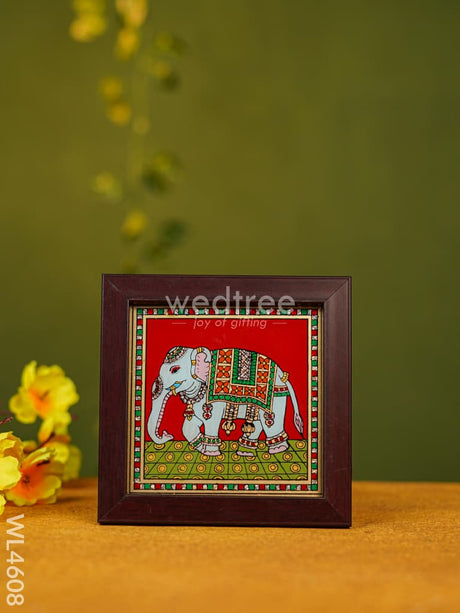 Elephant Reverse Glass Painting Frame - 4 X Inch Wl4608 Frames