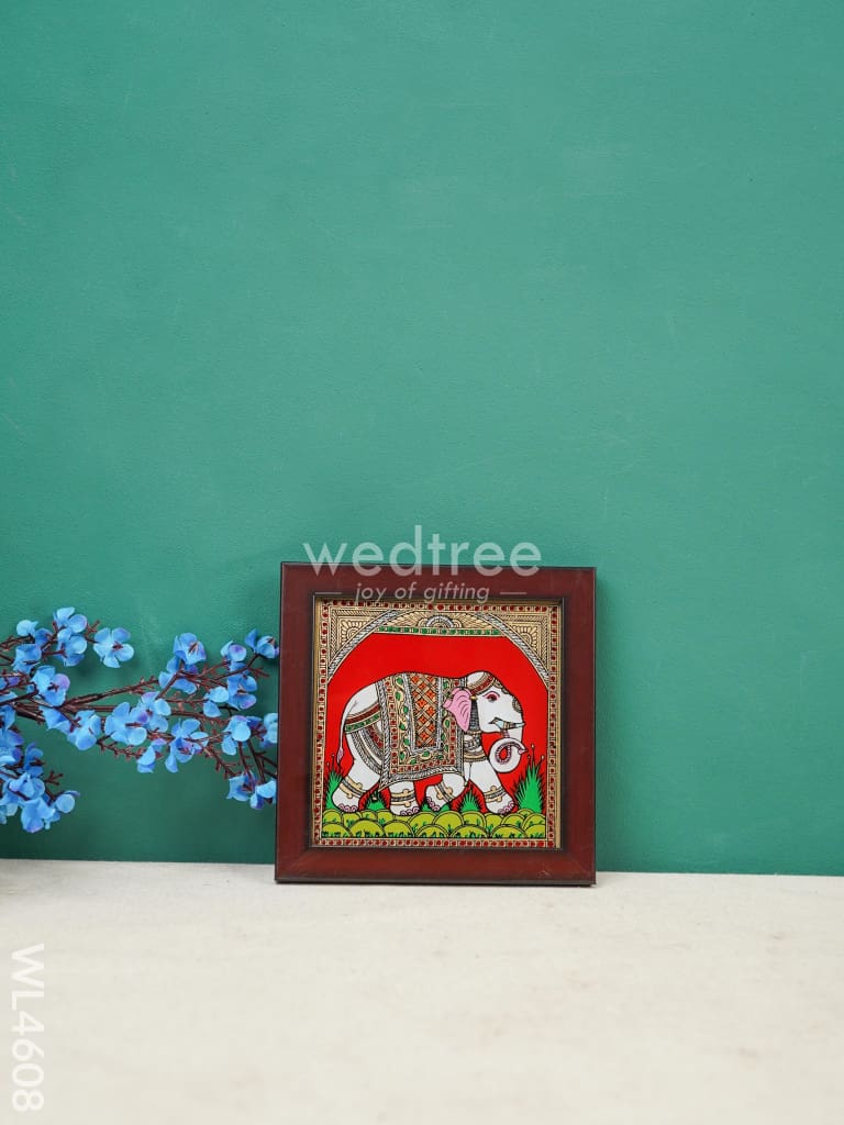 Elephant Glass Reverse Painting Frame - 4 X Inch Wl4608 Frames