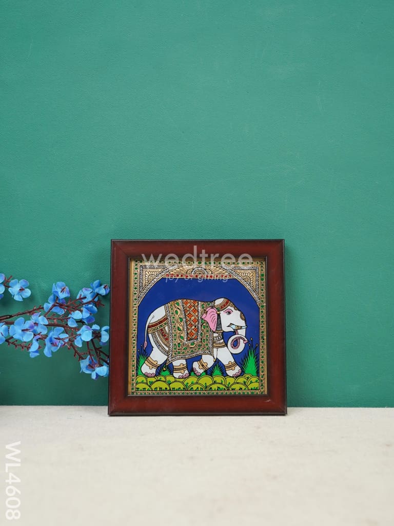 Elephant Glass Reverse Painting Frame - 4 X Inch Wl4608 Frames