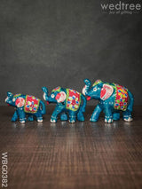 Elephant Set Of 3 - Wbg0382 Home Decors