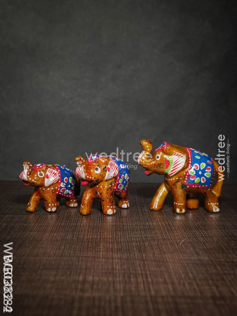 Elephant Set Of 3 - Wbg0382 Home Decors