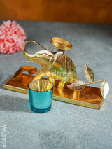 Elephant Stand With Glass Candle Holder - Wl3939 Candles & Votives