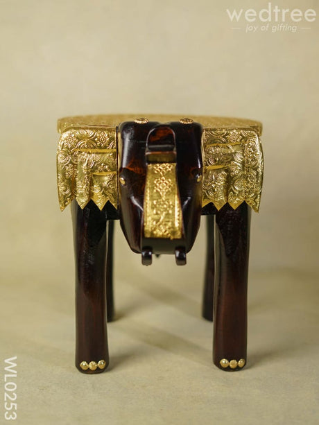 Elephant Stool - 12 Inch (Metal Fitting) Wl0253 Wooden Stools
