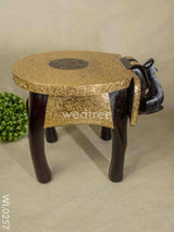 Elephant Stool - 15 Inch (Metal Fitting) Wl0257 Wooden Stools