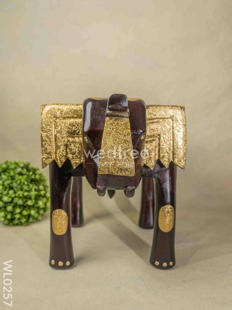 Elephant Stool - 15 Inch (Metal Fitting) Wl0257 Wooden Stools