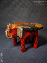 Elephant Stool - 6 Inch (Antique Orange) Wl0247 Wooden Stools