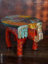 Elephant Stool - 6 Inch (Antique Orange) Wl0247 Wooden Stools