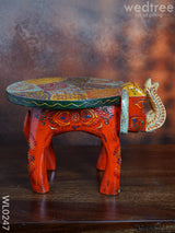 Elephant Stool - 6 Inch (Antique Orange) Wl0247 Wooden Stools