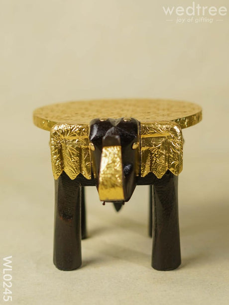 Elephant Stool - 6 Inch (Metal Fitting) Wl0245 Wooden Stools