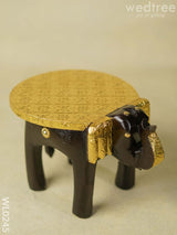 Elephant Stool - 6 Inch (Metal Fitting) Wl0245 Wooden Stools