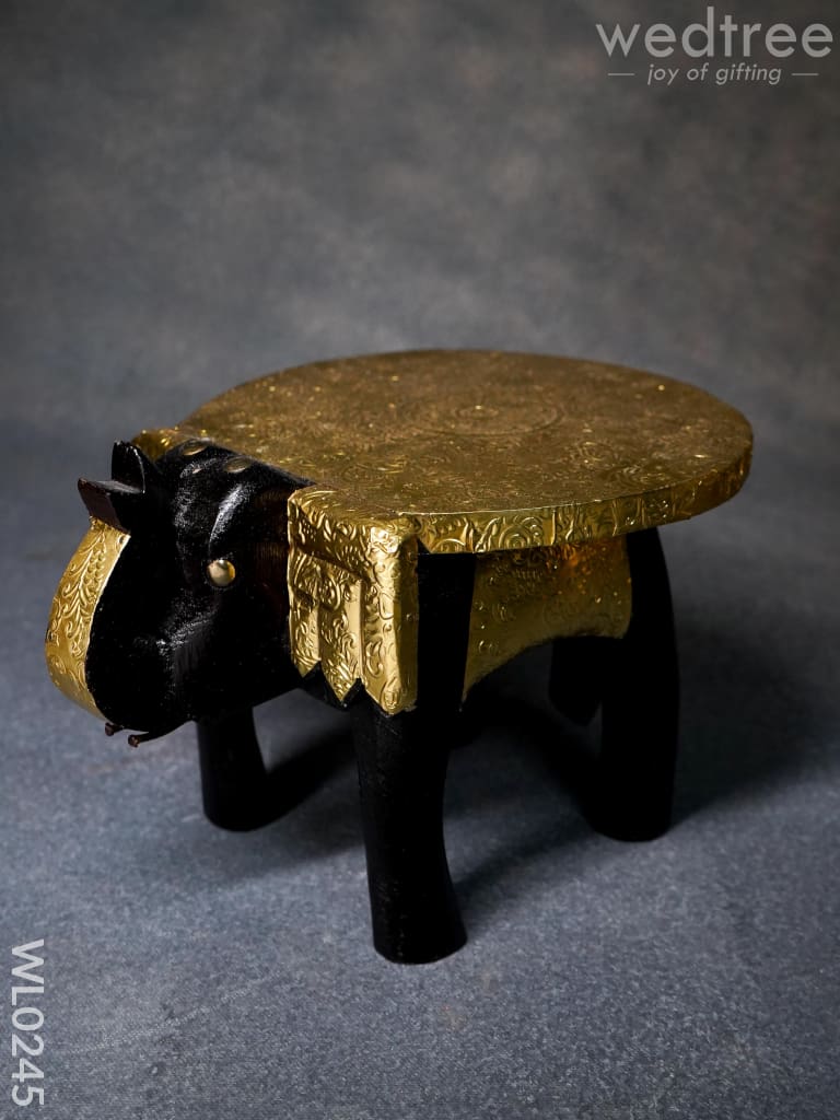 Elephant Stool - 6 Inch (Metal Fitting) Wl0245 Wooden Stools