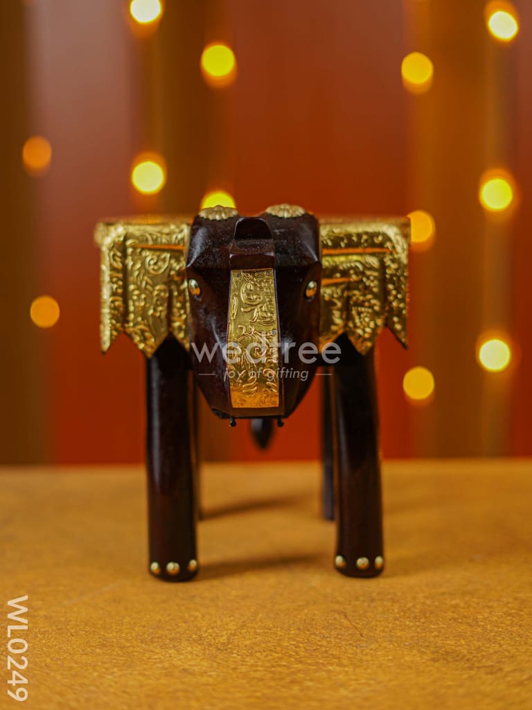 Elephant Stool - 8 Inch (Metal Fitting) Wl0249 Wooden Stools