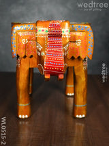 Elephant Stool - 8 Inch (Red And Orange) Wl0515 12Inches Wooden Stools