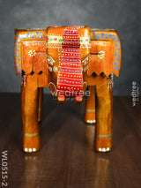 Elephant Stool - 8 Inch (Red And Orange) Wl0515 12Inches Wooden Stools