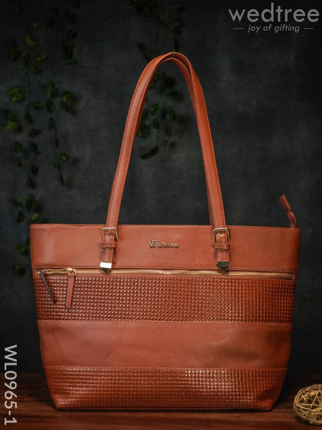 Elite Leather Handbag For Women- Wl0965 Brown Handbags