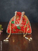 Embroidery Chamki Work Potli Bag - Wbg0955 Bags