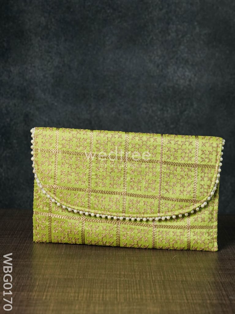 Embroidery Clutch Purse With Cross Design - Wbg0170 Clutches & Purses