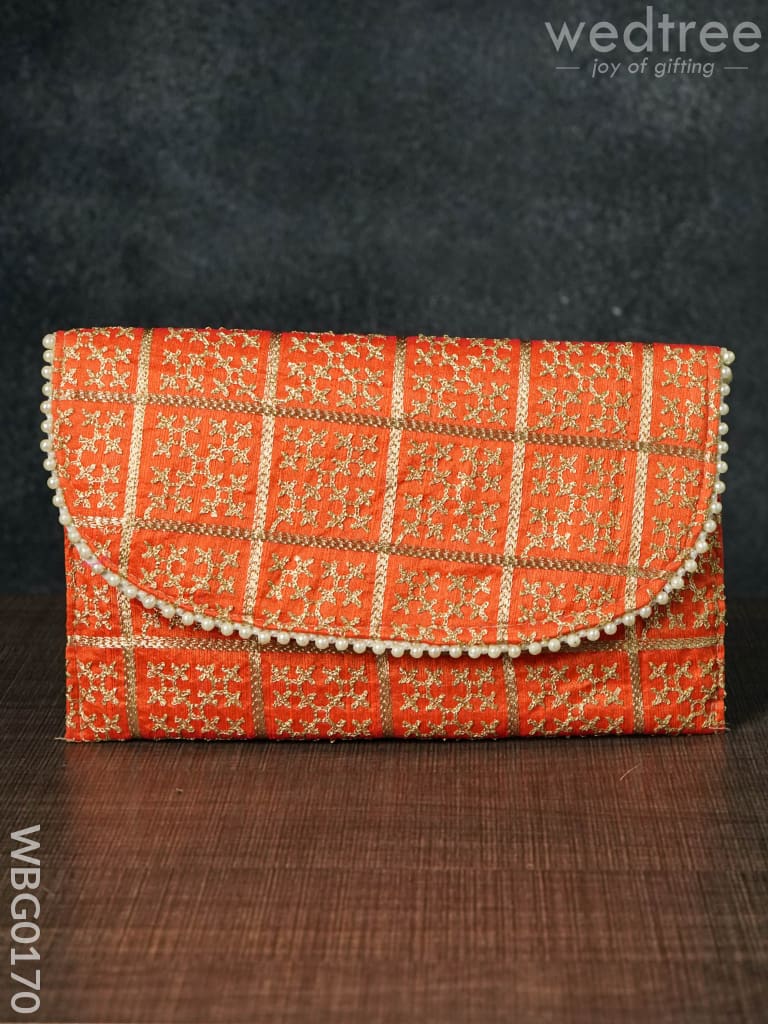 Embroidery Clutch Purse With Cross Design - Wbg0170 Clutches & Purses