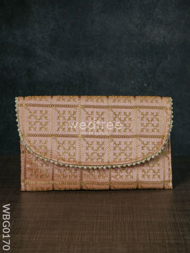 Embroidery Clutch Purse With Cross Design - Wbg0170 Clutches & Purses