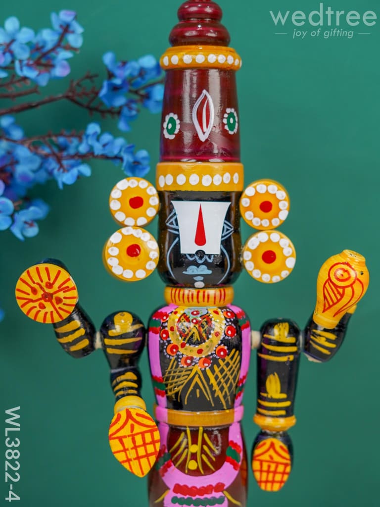 Etikoppaka Toy - Tirupathi Balaji 12 Inch Wl3822-4 Wooden Decor