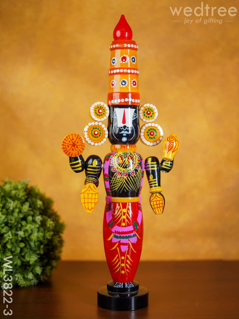 Etikoppaka Handpainted Tirupathi Balaji - 19 Inch Wl3822-3 Kids Utility